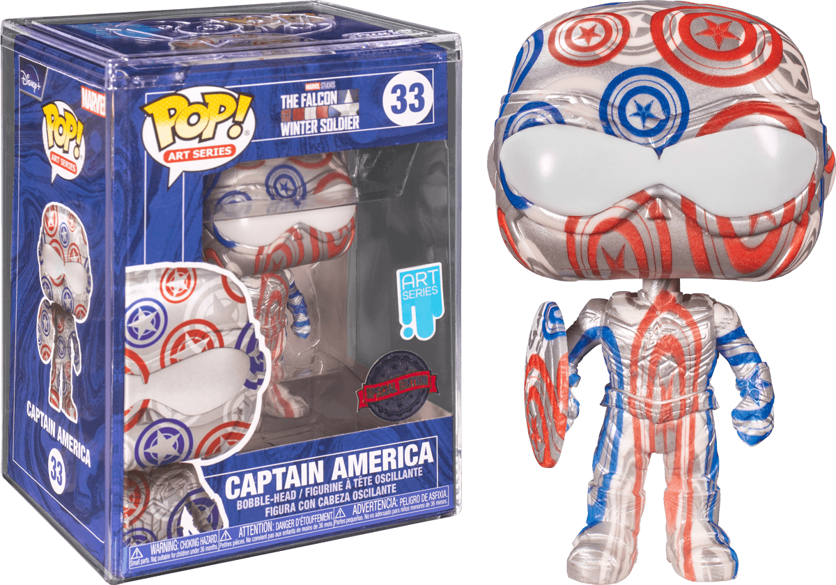 FUN56153 The Falcon and the Winter Soldier - Capt.America Patriotic (Artist) with Protector - Funko - Titan Pop Culture