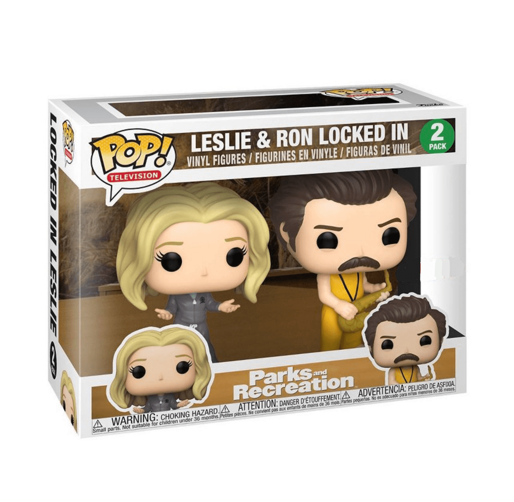 FUN56740 Parks and Recreation - Locked In Ron & Leslie Pop! Vinyl 2-Pack [RS] - Funko - Titan Pop Culture