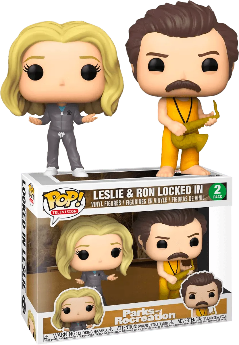 FUN56740 Parks and Recreation - Locked In Ron & Leslie Pop! Vinyl 2-Pack [RS] - Funko - Titan Pop Culture