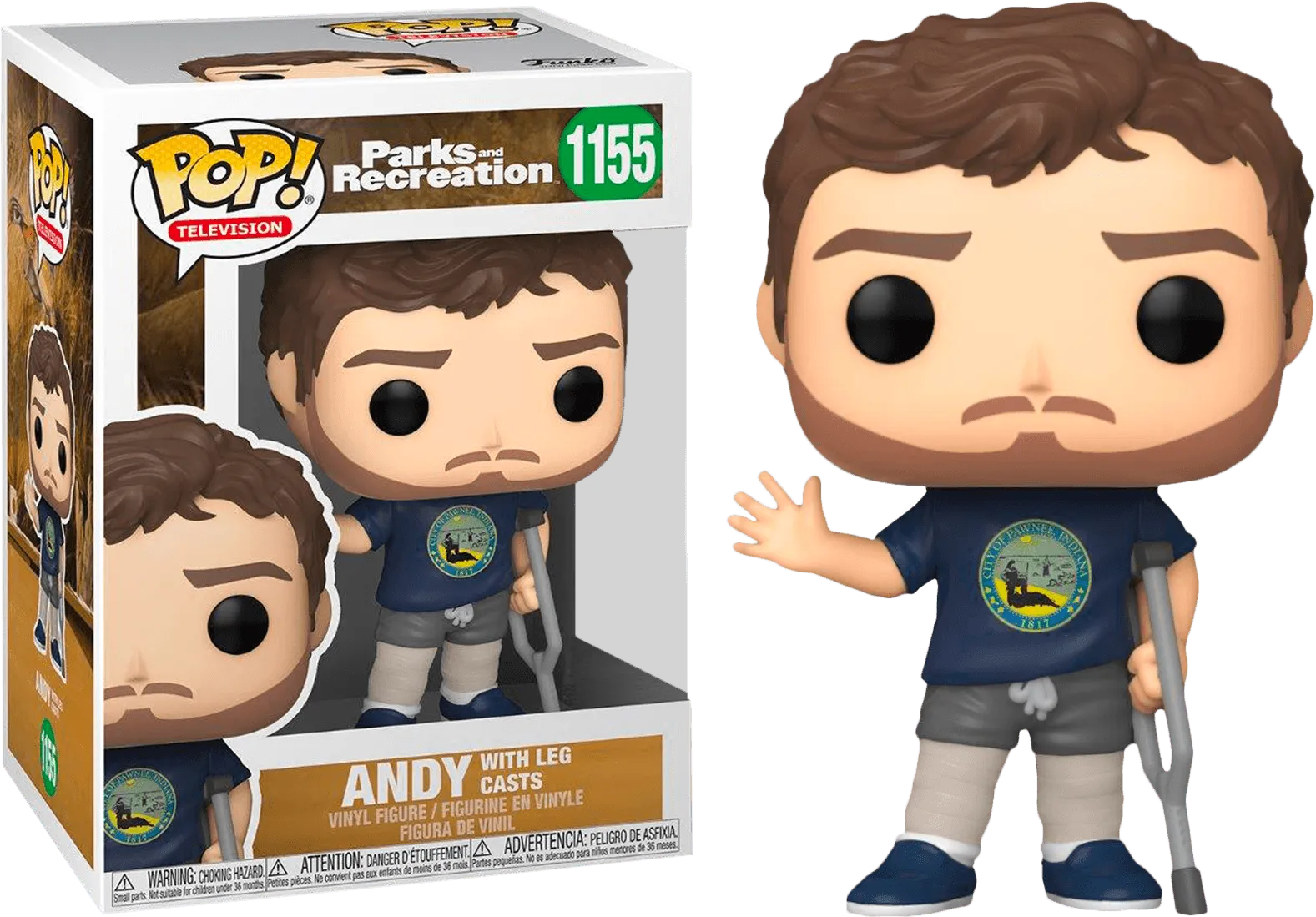 FUN56771 Parks and Recreation - Andy with Leg Casts US Exclusive Pop! Vinyl [RS] - Funko - Titan Pop Culture