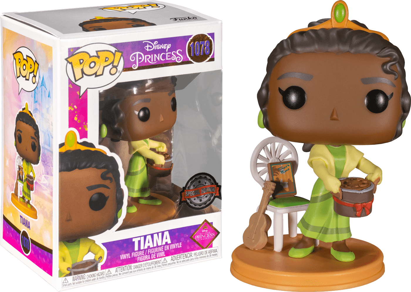 FUN56785 The Princess and the Frog - Tiana with Gumbo Ultimate Princess US Exclusive Pop! Vinyl [RS] - Funko - Titan Pop Culture