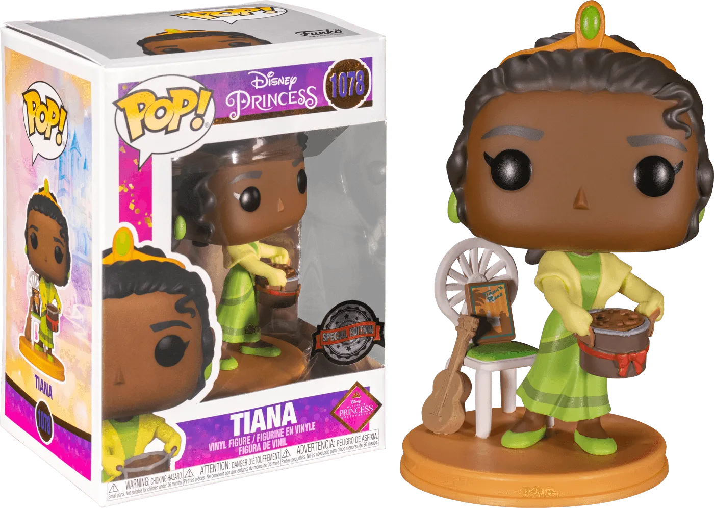 FUN56785 The Princess and the Frog - Tiana with Gumbo Ultimate Princess US Exclusive Pop! Vinyl [RS] - Funko - Titan Pop Culture