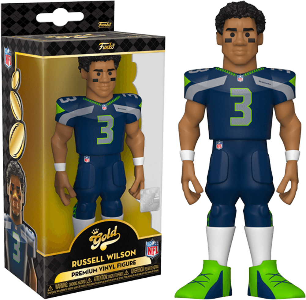 FUN57281 NFL: Seahawks - Russell Wilson (with chase) 5" Vinyl Gold - Funko - Titan Pop Culture