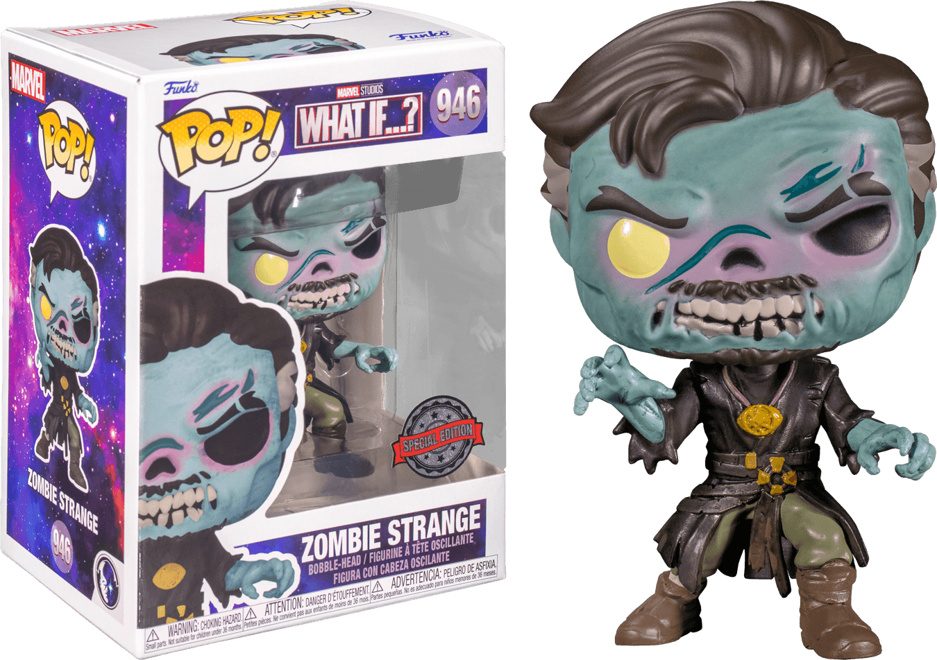 FUN57376 What If - Zombie Doctor Strange US Exclusive Pop! Vinyl [RS] - Funko - Titan Pop Culture