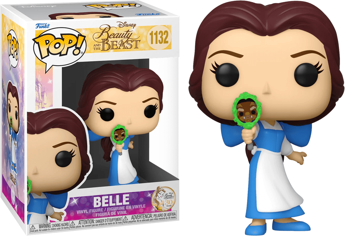 FUN57583 Beauty and the Beast (1991) 30th Anniversary - Belle with Enchanted Mirror Pop! Vinyl - Funko - Titan Pop Culture