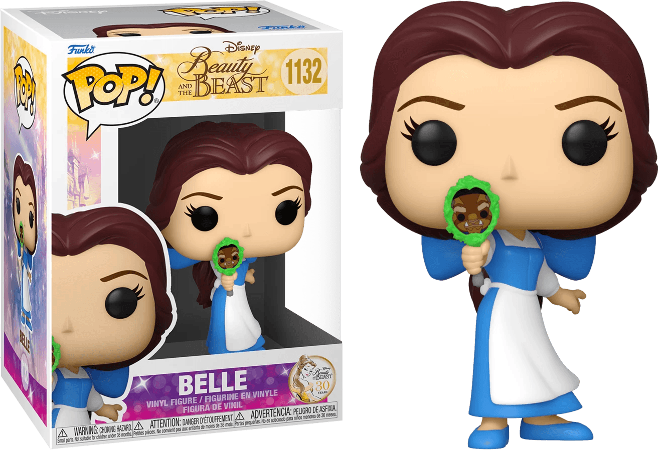 FUN57583 Beauty and the Beast (1991) 30th Anniversary - Belle with Enchanted Mirror Pop! Vinyl - Funko TBA - Titan Pop Culture