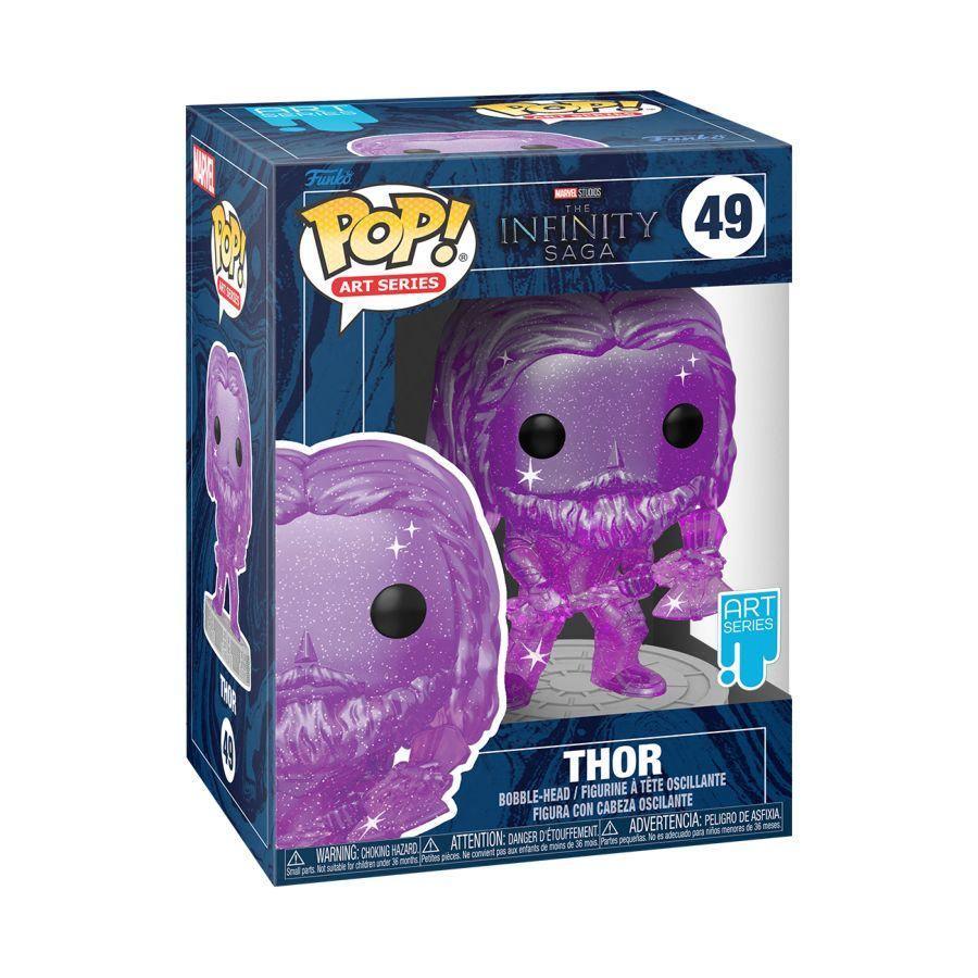 FUN57618 Avengers - Thor Infinity Saga Purple (Artist) Pop! Vinyl with Protector - Funko - Titan Pop Culture