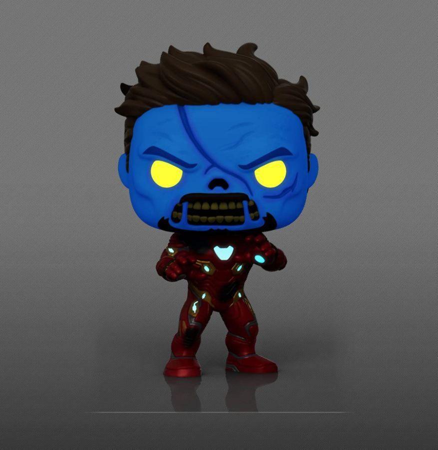 FUN58178 What If - Zombie Iron Man Glow US Exclusive Pop! Vinyl [RS] - Funko - Titan Pop Culture