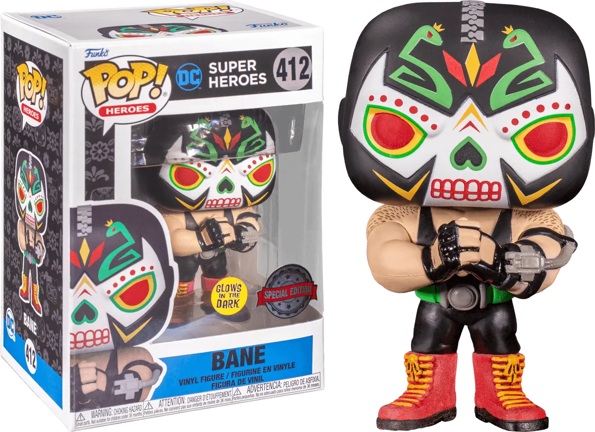FUN58188 Batman - Bane Dia De Los DC Glow Pop! Vinyl - Funko - Titan Pop Culture