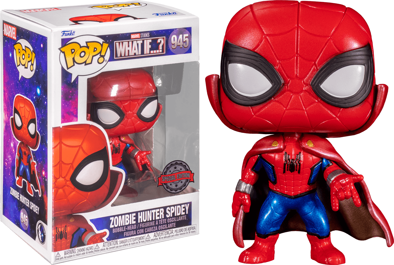 FUN58205 What If - Spider-Man Zombie Hunter Metallic US Exclusive Pop! Vinyl [RS] - Funko - Titan Pop Culture