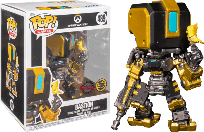 FUN58239 Overwatch - Bastion Metallic Gold Blizzard 30th Anniversary US Exclusive 6" Pop! Vinyl [RS] - Funko - Titan Pop Culture