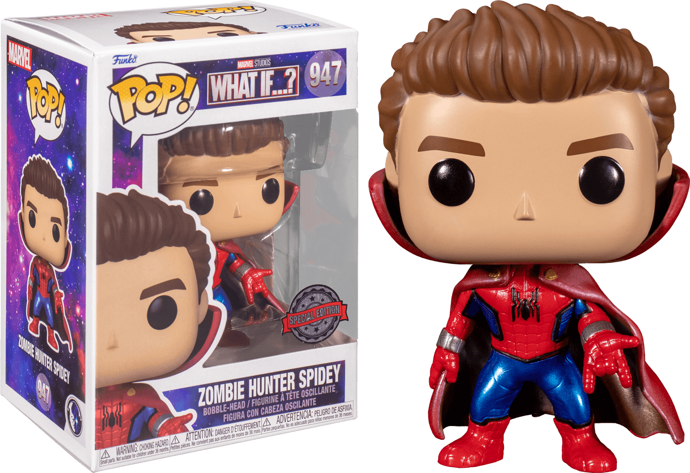 FUN58253 What If - Spider-Man Zombie Hunter Unmasked US Exclusive Pop! Vinyl [RS] - Funko - Titan Pop Culture