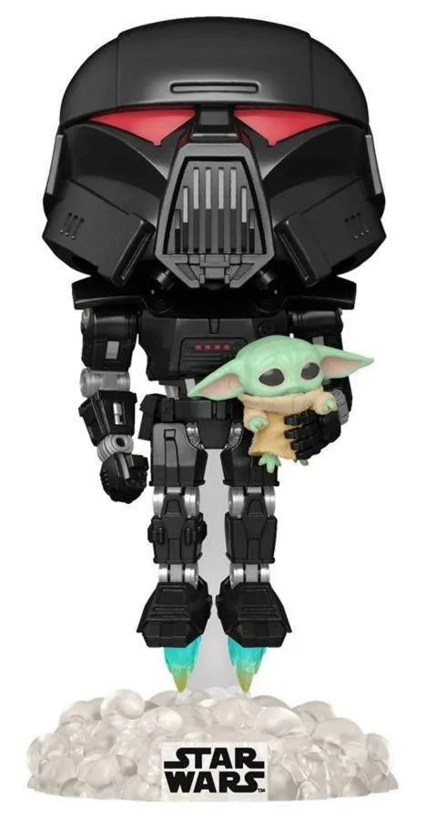 FUN58286 Star Wars: The Mandalorian - Darktrooper & Child Glow US Exclusive Pop! Vinyl [RS] - Funko - Titan Pop Culture