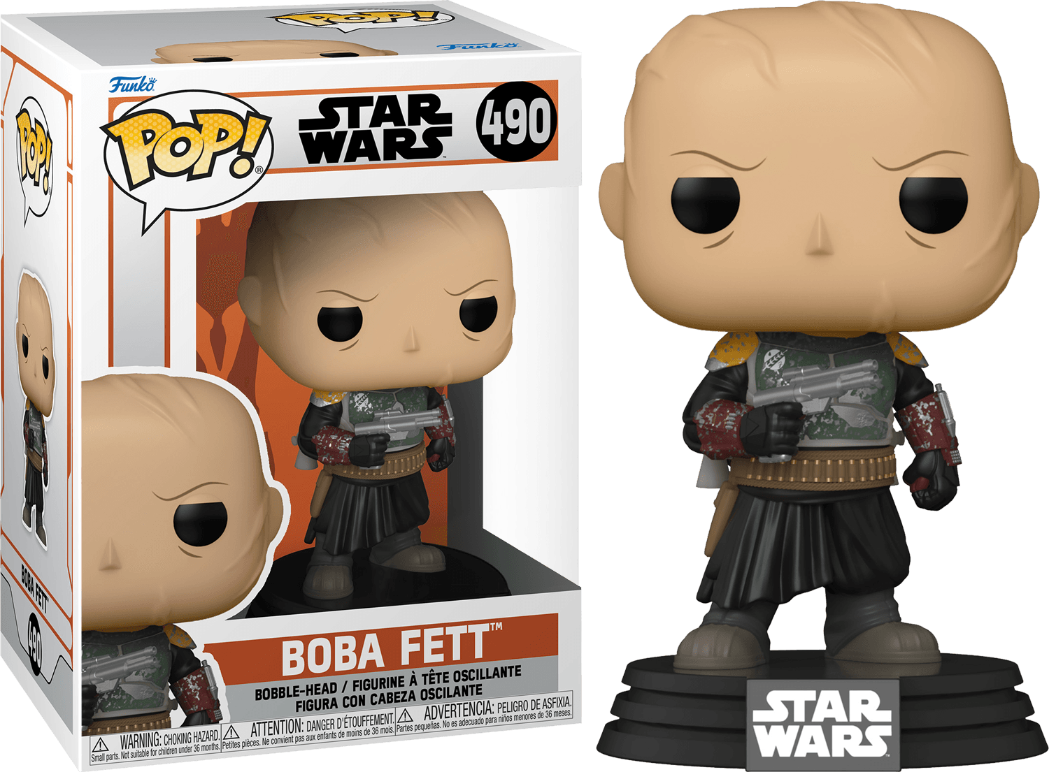 FUN58288 Star Wars: The Mandalorian - Boba Fett Unmasked US Exclusive Pop! Vinyl [RS] - Funko - Titan Pop Culture