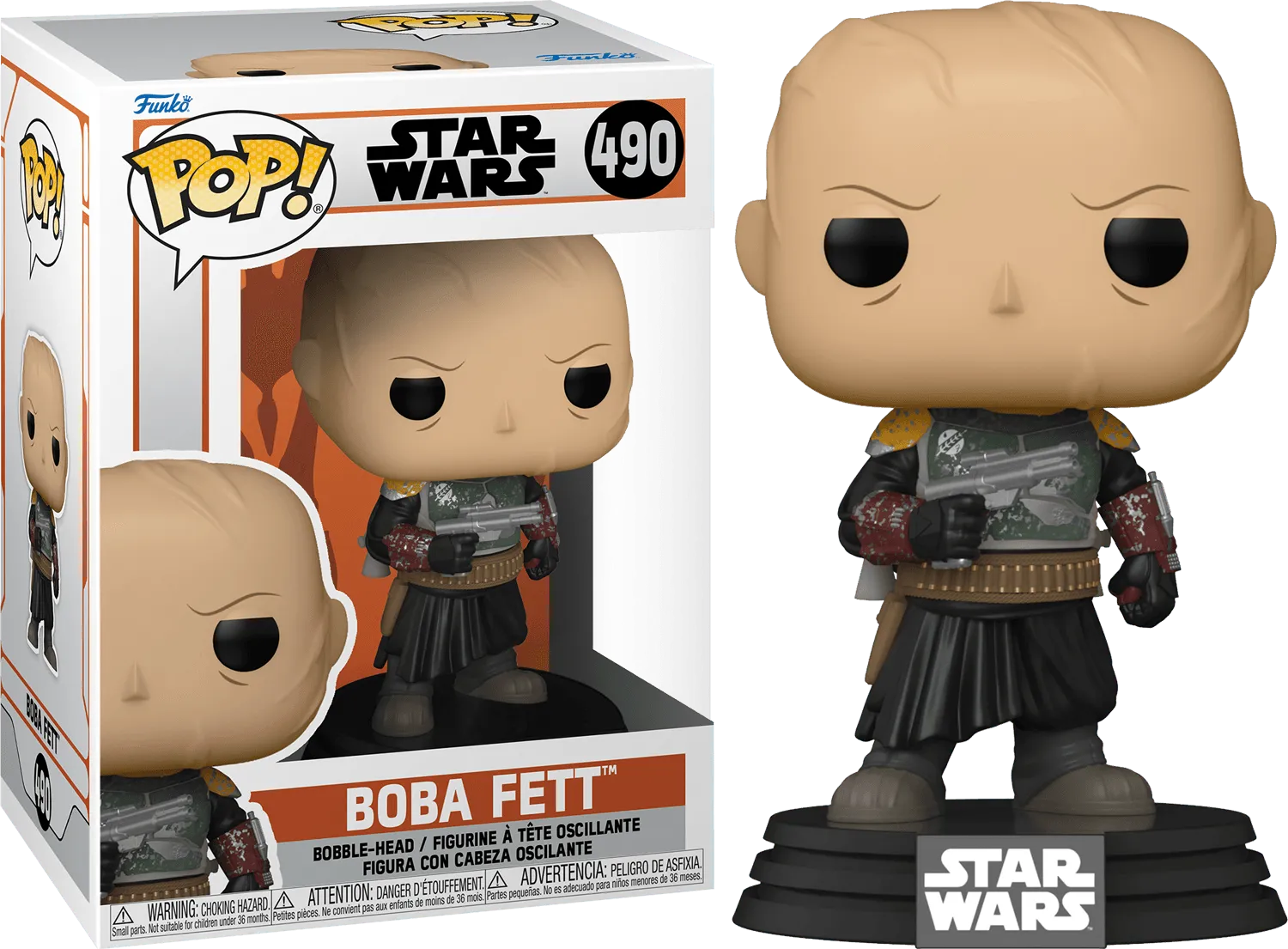 FUN58288 Star Wars: The Mandalorian - Boba Fett Unmasked US Exclusive Pop! Vinyl [RS] - Funko - Titan Pop Culture