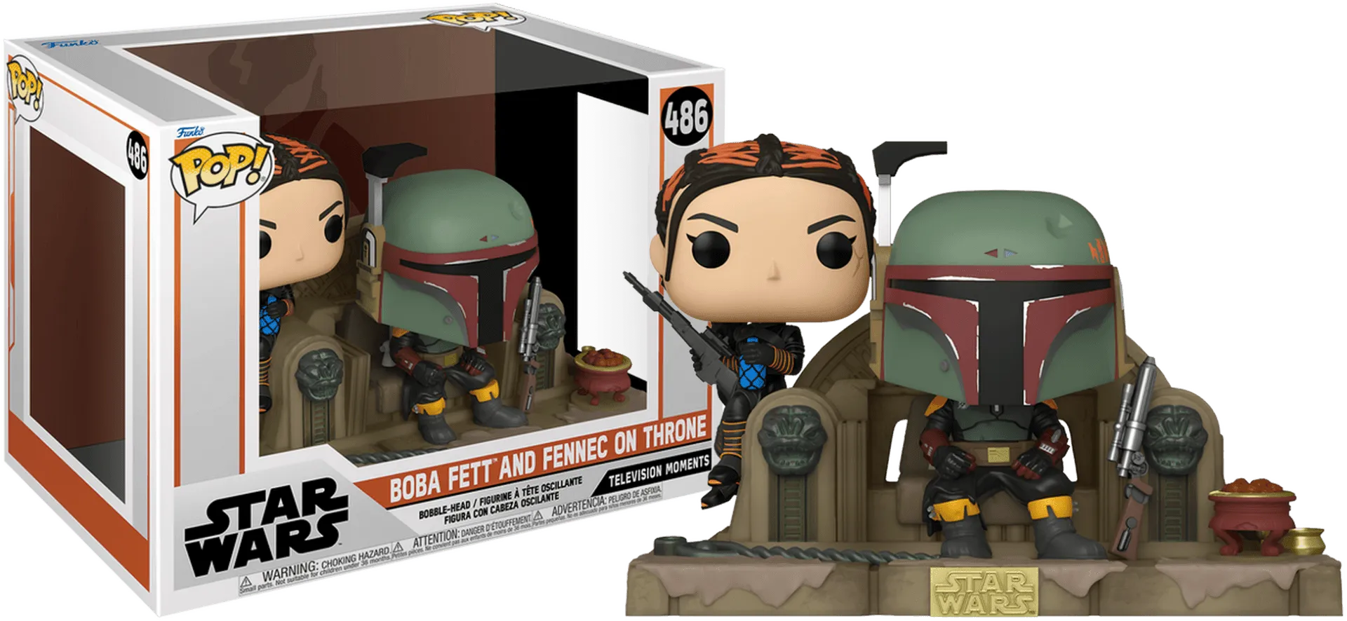 FUN58391 Star Wars: The Mandalorian - Boba Fett & Fennec Shand Pop! Moment - Funko - Titan Pop Culture