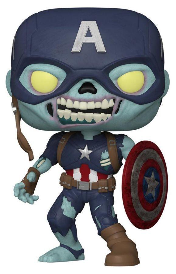 FUN58449 What If - Zombie Captain America US Exclusive 10" Pop! Vinyl [RS] - Funko - Titan Pop Culture