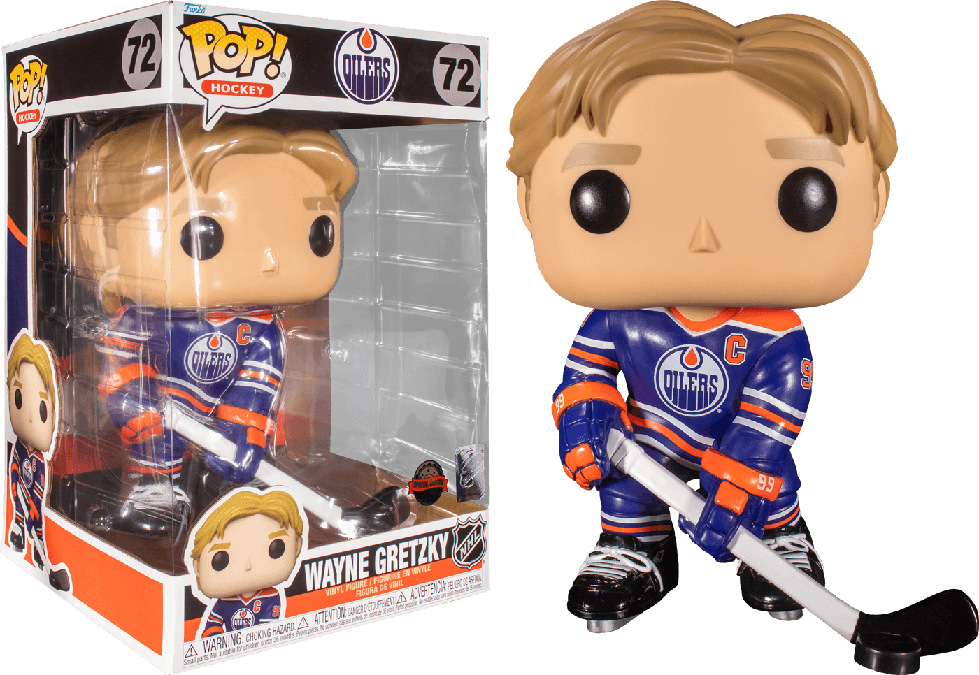 FUN58451 NHL: Oilers - Wayne Gretzky (Blue) US Exclusive 10" Pop! Vinyl [RS] - Funko - Titan Pop Culture