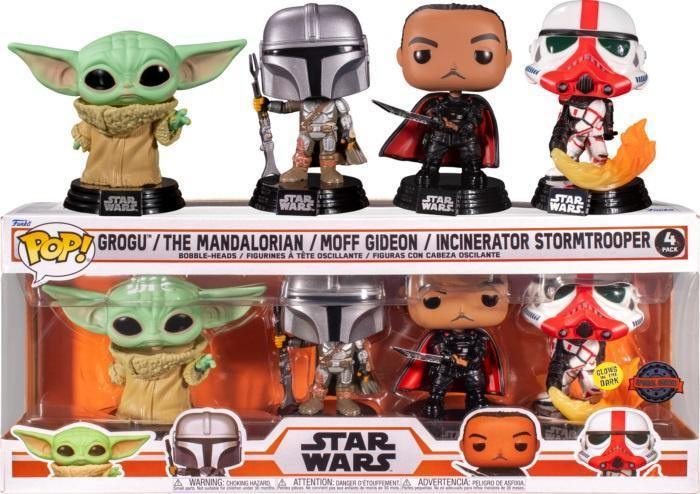 FUN58570 Star Wars: The Mandalorian - US Exclusive Pop! Vinyl 4-pack [RS] - Funko - Titan Pop Culture