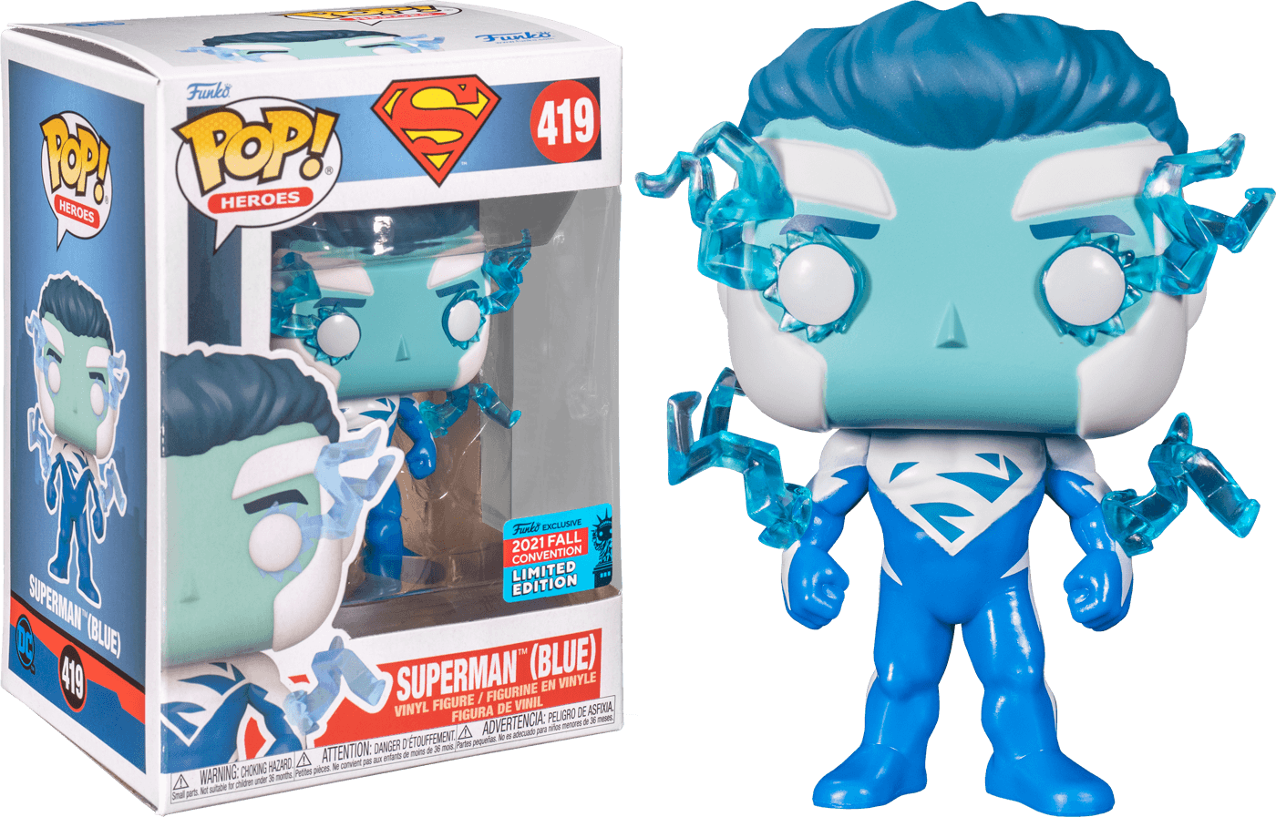 FUN58593 Superman (comics) - Superman (Blue) Festival of Fun 2021 US Exclusive Pop! Vinyl [RS] - Funko - Titan Pop Culture