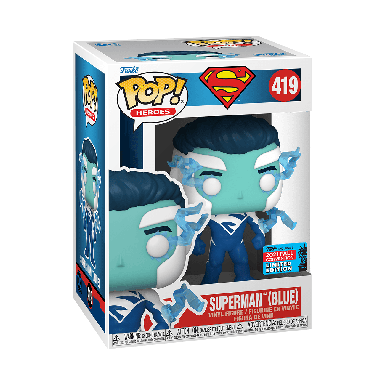 FUN58593 Superman (comics) - Superman (Blue) Festival of Fun 2021 US Exclusive Pop! Vinyl [RS] - Funko - Titan Pop Culture