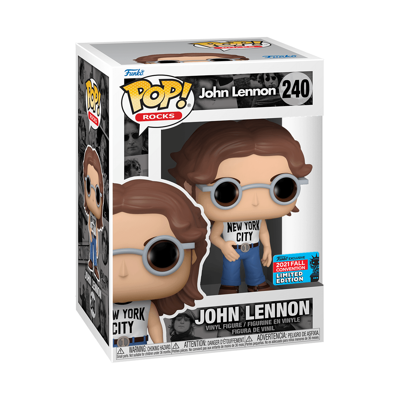 FUN58628 John Lennon - John Lennon NYCC Shirt Festival of Fun 2021 US Exclusive Pop! Vinyl [RS] - Funko - Titan Pop Culture