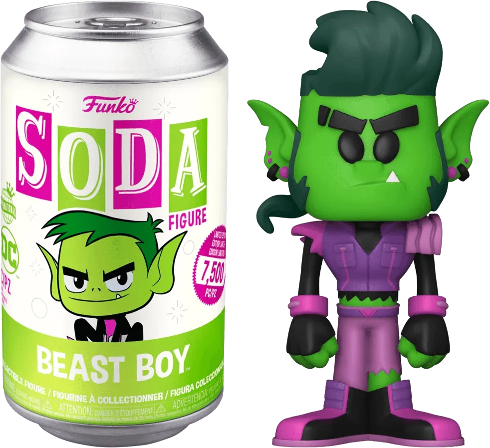 FUN58704 Teen Titans Go! - Beast Boy Night Begins to Shine (with chase) Vinyl Soda - Funko - Titan Pop Culture