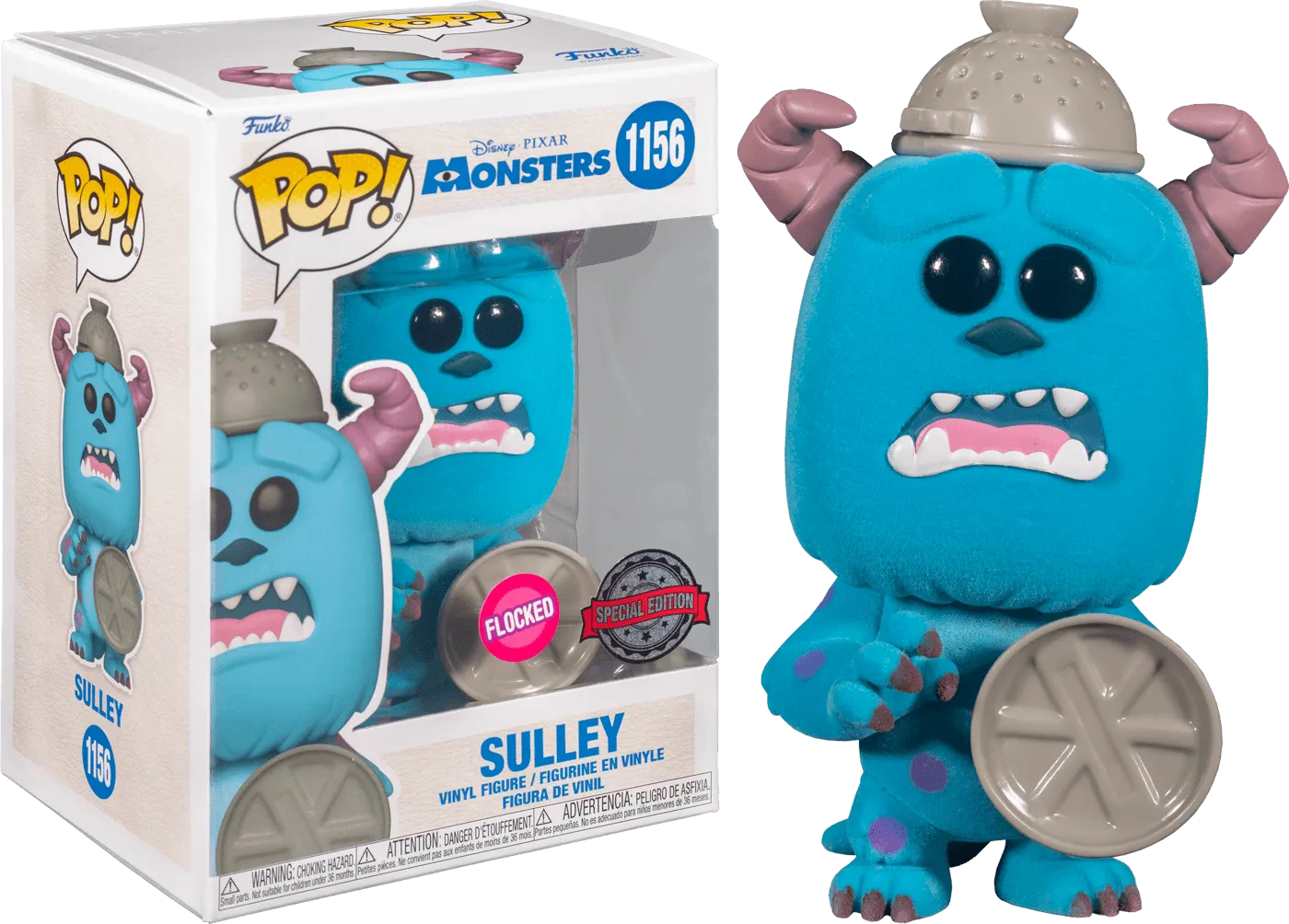 FUN58754 Monsters Inc. - Sulley with Lid Flocked 20th Anniversary US Exclusive Pop! Vinyl [RS] - Funko - Titan Pop Culture