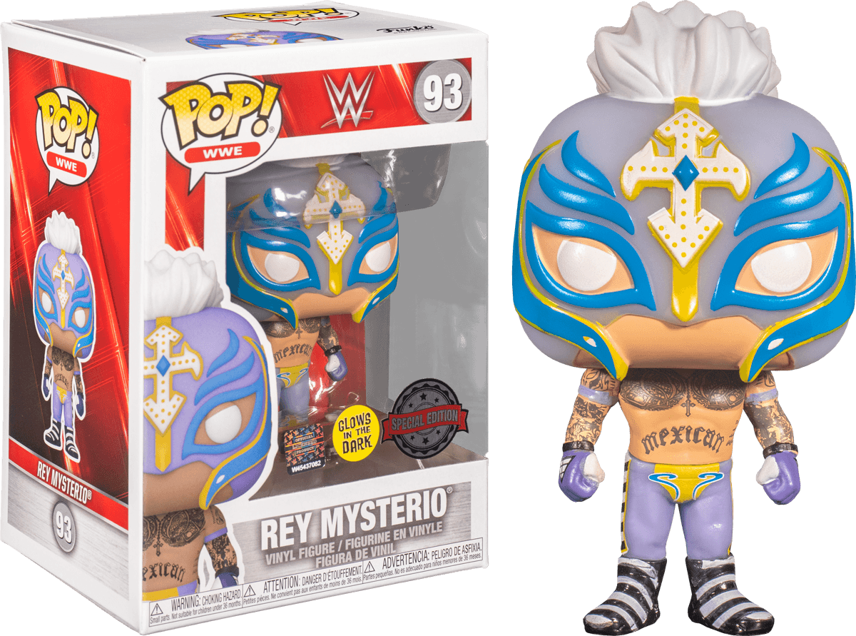 FUN58784 WWE - Rey Mysterio Glow US Exclusive Pop! Vinyl [RS] - Funko - Titan Pop Culture