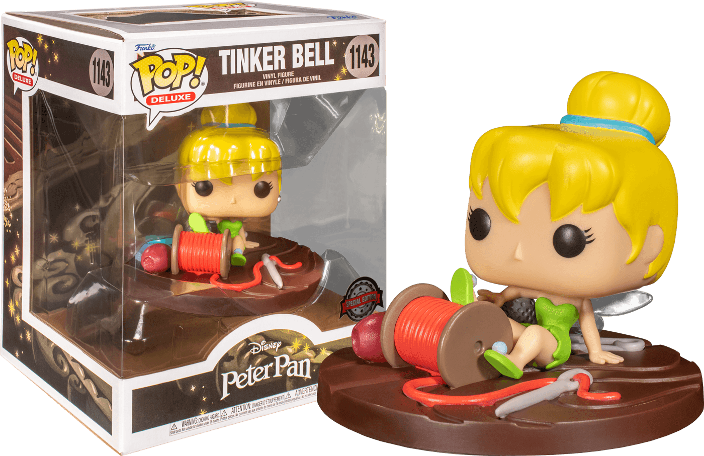FUN58794 Peter Pan - Tinker Bell on Spool US Exclusive Pop! Deluxe [RS] - Funko - Titan Pop Culture
