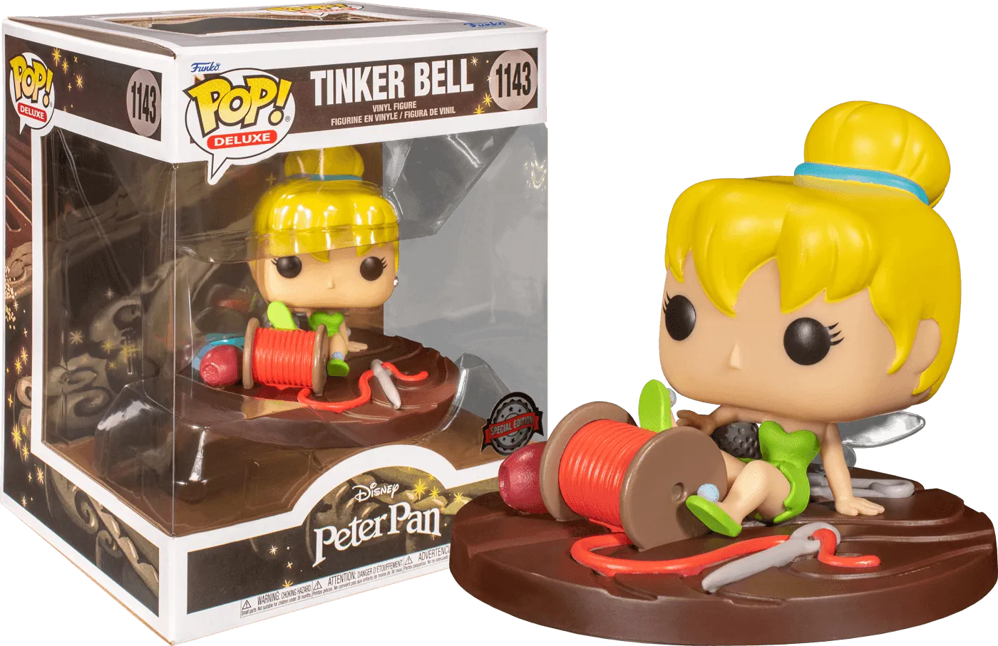 FUN58794 Peter Pan - Tinker Bell on Spool US Exclusive Pop! Deluxe [RS] - Funko - Titan Pop Culture