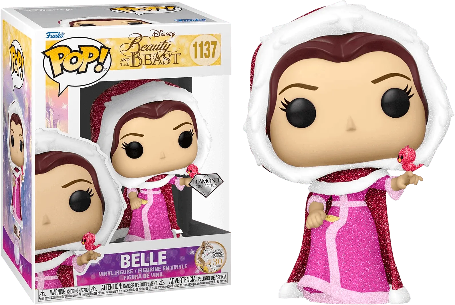 FUN58946 Beauty and the Beast - Belle Winter Diamond Glitter US Exclusive Pop! Vinyl [RS] - Funko TBA - Titan Pop Culture