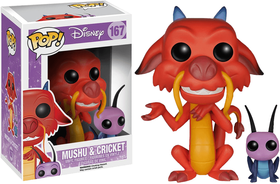 FUN5898 Mulan (1998) - Mushu & Cricket Pop! Vinyl - Funko TBA - Titan Pop Culture