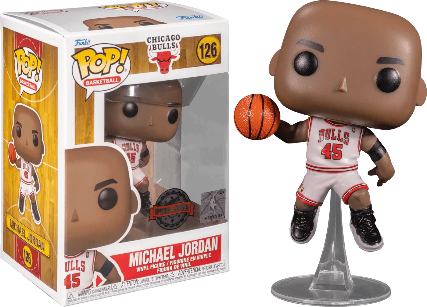 FUN59180 NBA: Bulls - Michael Jordan (1995 Playoffs) US Exclusive Pop! Vinyl - Funko TBA - Titan Pop Culture