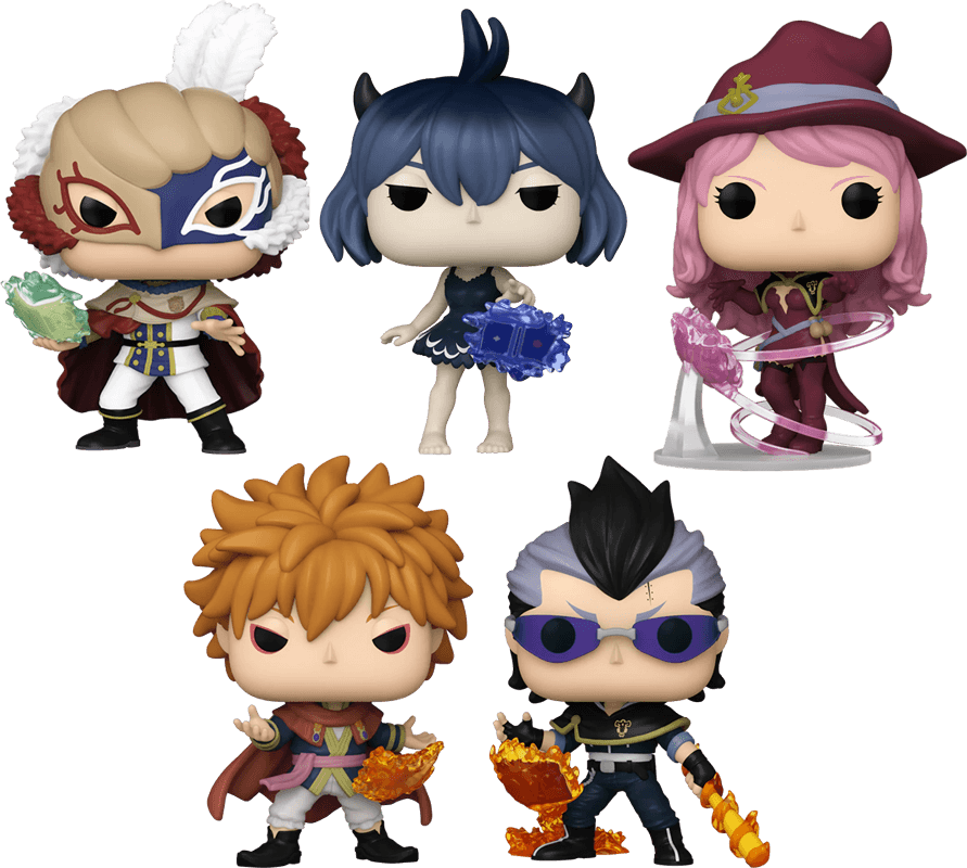 FUN59241 + FUN80294 + FUN80295 + FUN80296 + FUN80297 Black Clover - Magic Knights Pop! Vinyl Bundle (Set of 5) - Funko - Titan Pop Culture