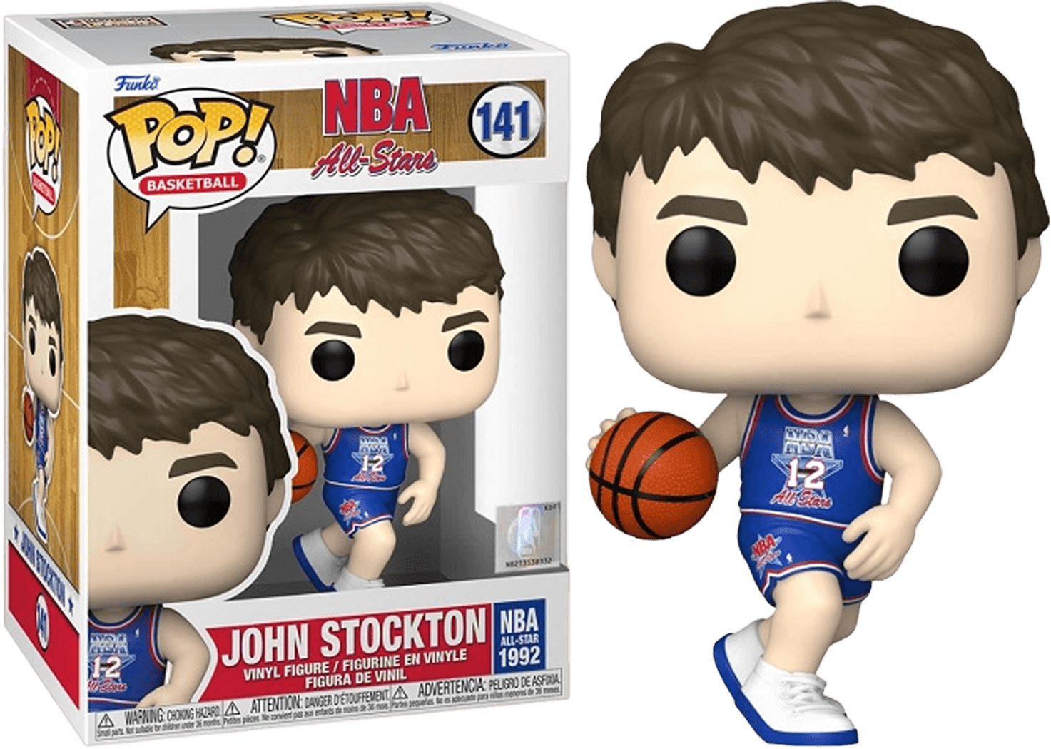 FUN59370 NBA: Legends - John Stockton White All Star Uniform 92 Pop! Vinyl - Funko - Titan Pop Culture