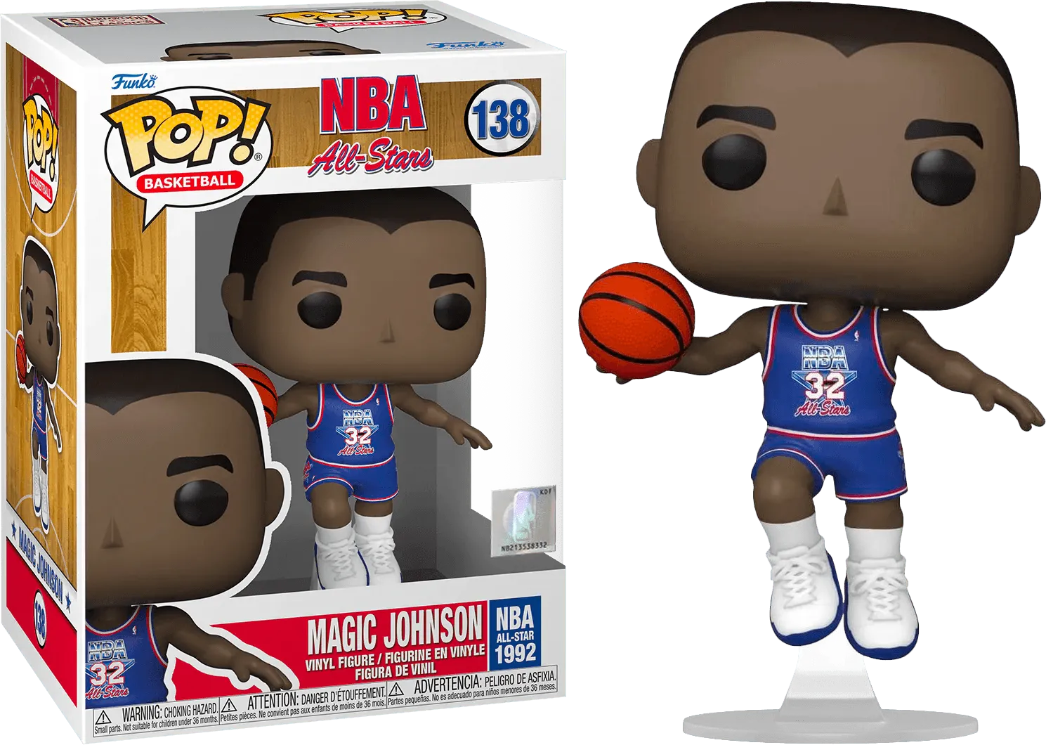 FUN59373 NBA: Legends - Magic Johnson White All Star Uni 92 Pop! Vinyl - Funko - Titan Pop Culture