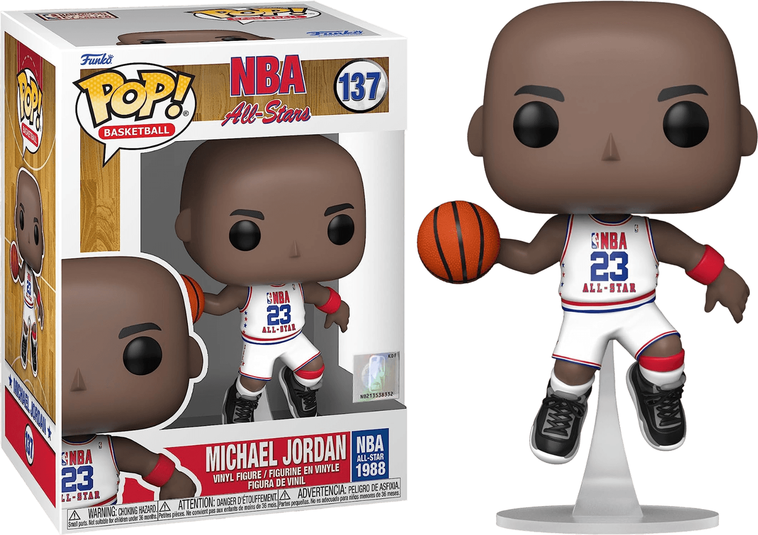 FUN59374 NBA: Legends - Michael Jordan White All Star Uniform 92 Pop! Vinyl - Funko TBA - Titan Pop Culture