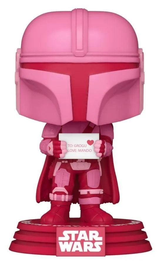 FUN60126 Star Wars: The Mandalorian - Mandalorian Valentine Pop! Vinyl - Funko - Titan Pop Culture