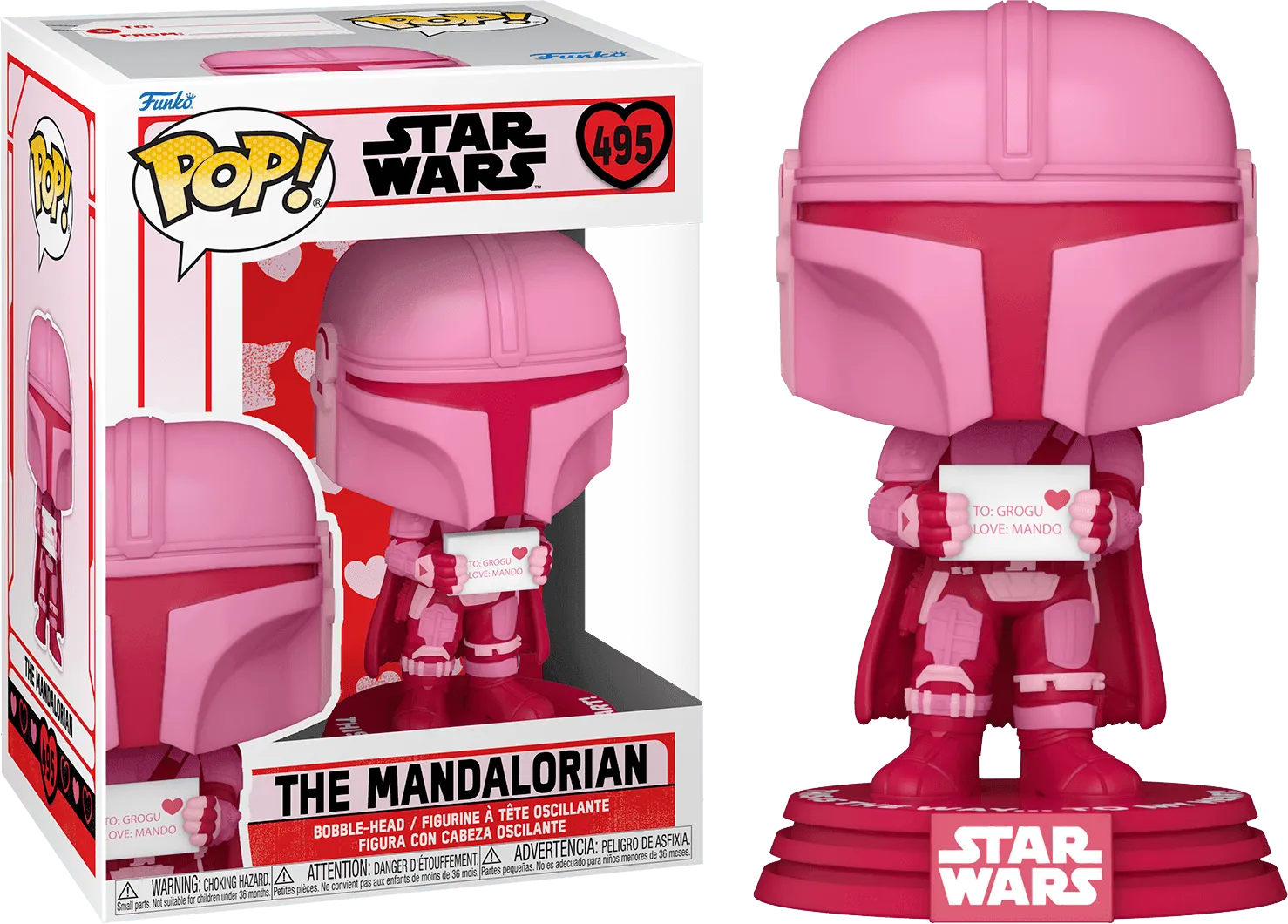 FUN60126 Star Wars: The Mandalorian - Mandalorian Valentine Pop! Vinyl - Funko - Titan Pop Culture