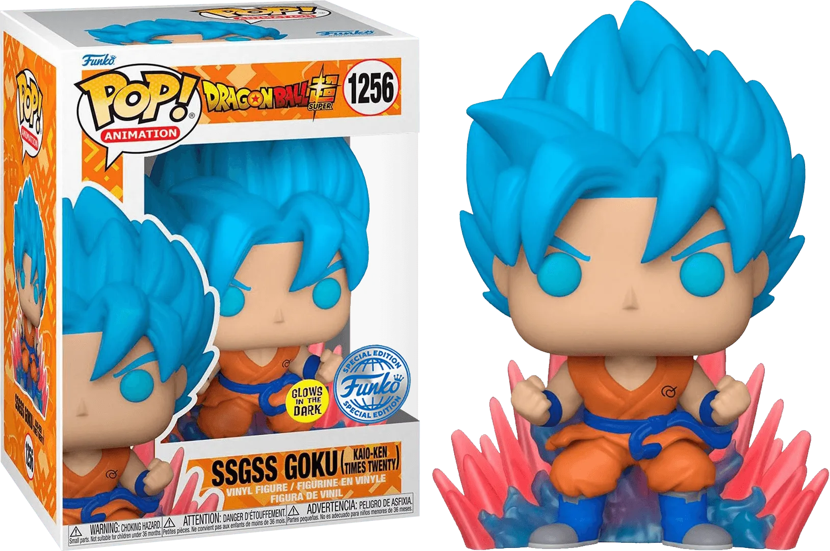 FUN60243 Dragon Ball Super - Goku Kaioken Glow US Exclusive Pop! [RS] - Funko - Titan Pop Culture