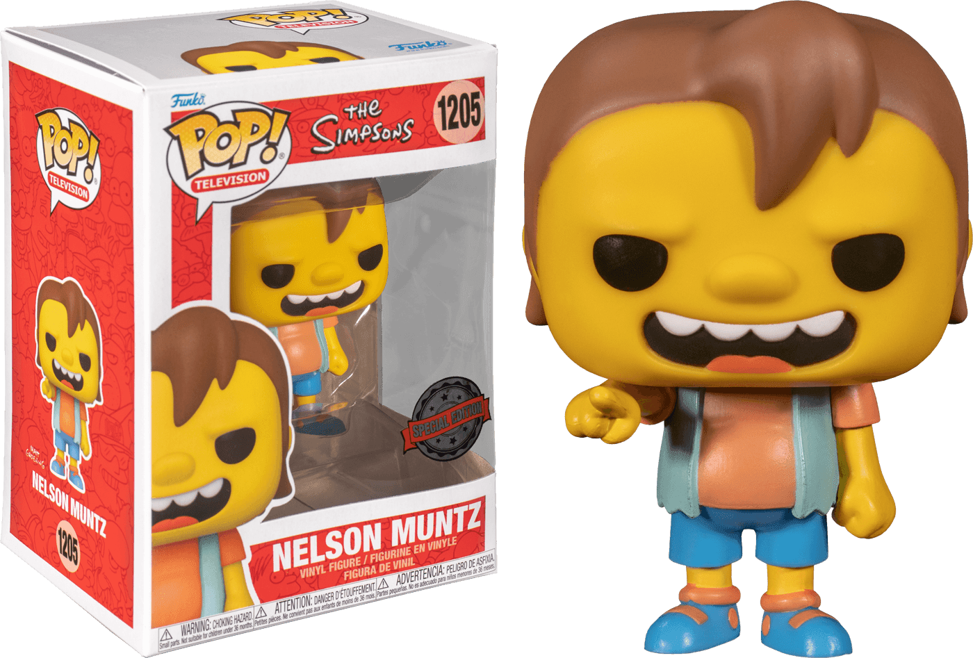 FUN60302 Simpsons - Nelson Muntz US Exclusive Pop! Vinyl [RS] - Funko - Titan Pop Culture