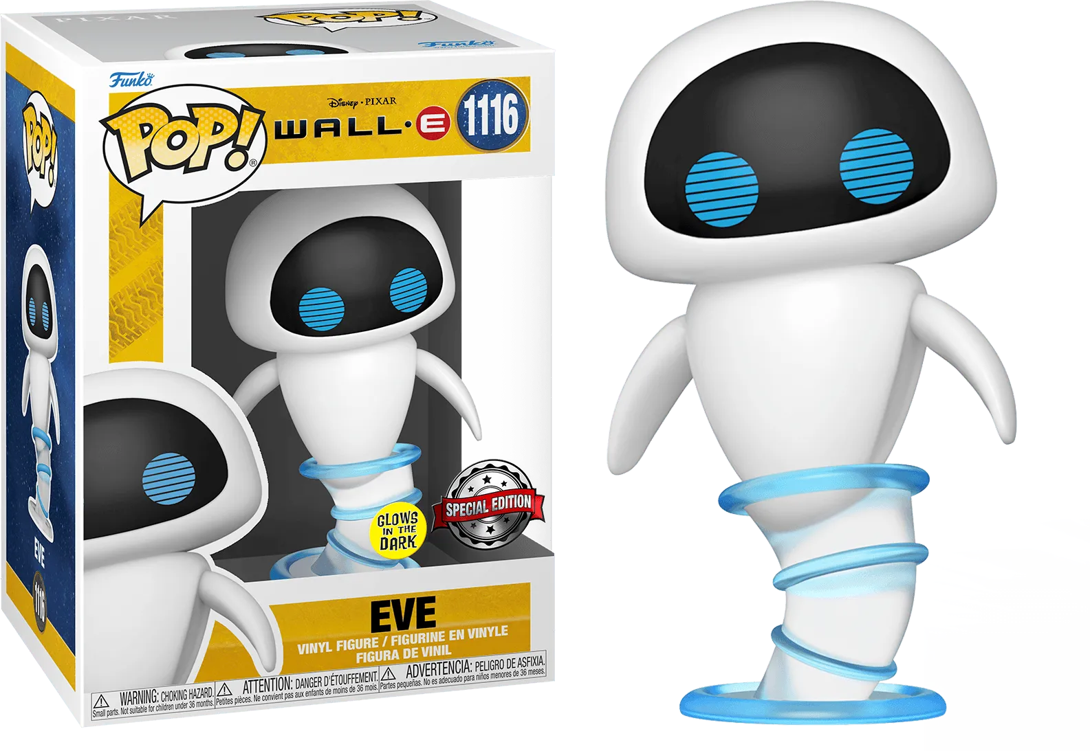 FUN60334 Wall-E - Eve Flying Glow US Exclusive Pop! Vinyl [RS] - Funko - Titan Pop Culture