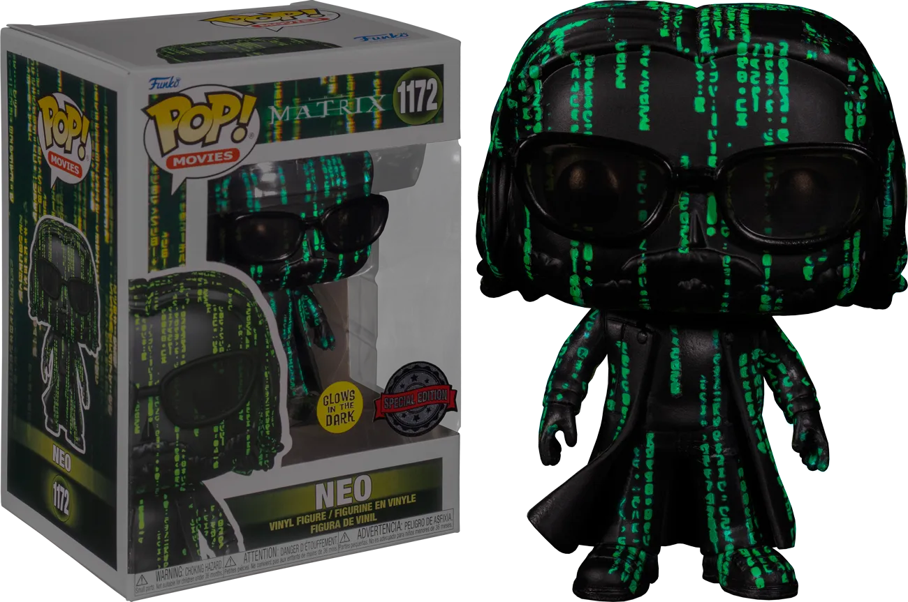 FUN60382 The Matrix Resurrections - Neo in the Matrix Glow US Exclusive Pop! Vinyl [RS] - Funko - Titan Pop Culture