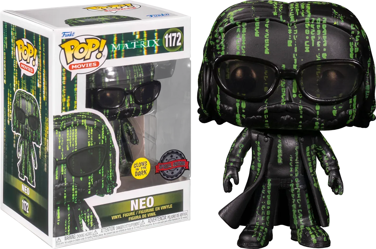 FUN60382 The Matrix Resurrections - Neo in the Matrix Glow US Exclusive Pop! Vinyl [RS] - Funko - Titan Pop Culture