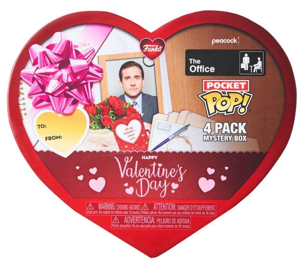 FUN60457 The Office - Valentines Day US Exclusive Pocket Pop! 4-pack [RS] - Funko - Titan Pop Culture