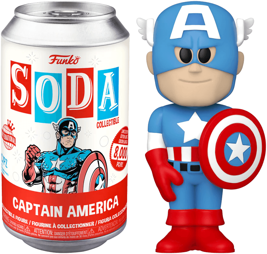 FUN60561 Captain America - Captain America (with chase) Vinyl Soda - Funko - Titan Pop Culture