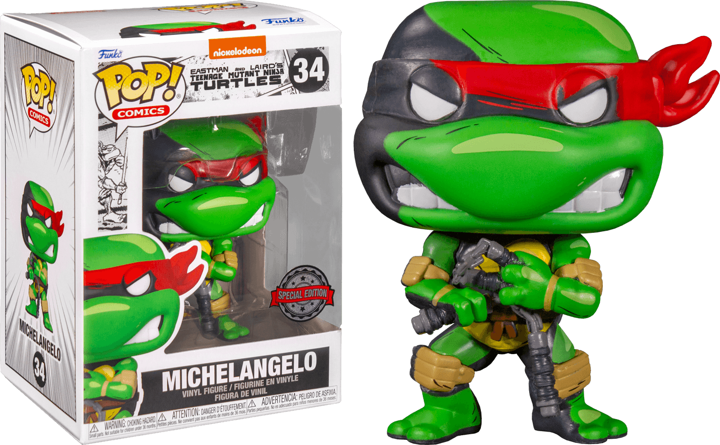 FUN60653CASE Teenage Mutant Ninja Turtles (Comic) - Michelangelo US Exclusive Pop! Vinyl - Chase Case - Funko - Titan Pop Culture