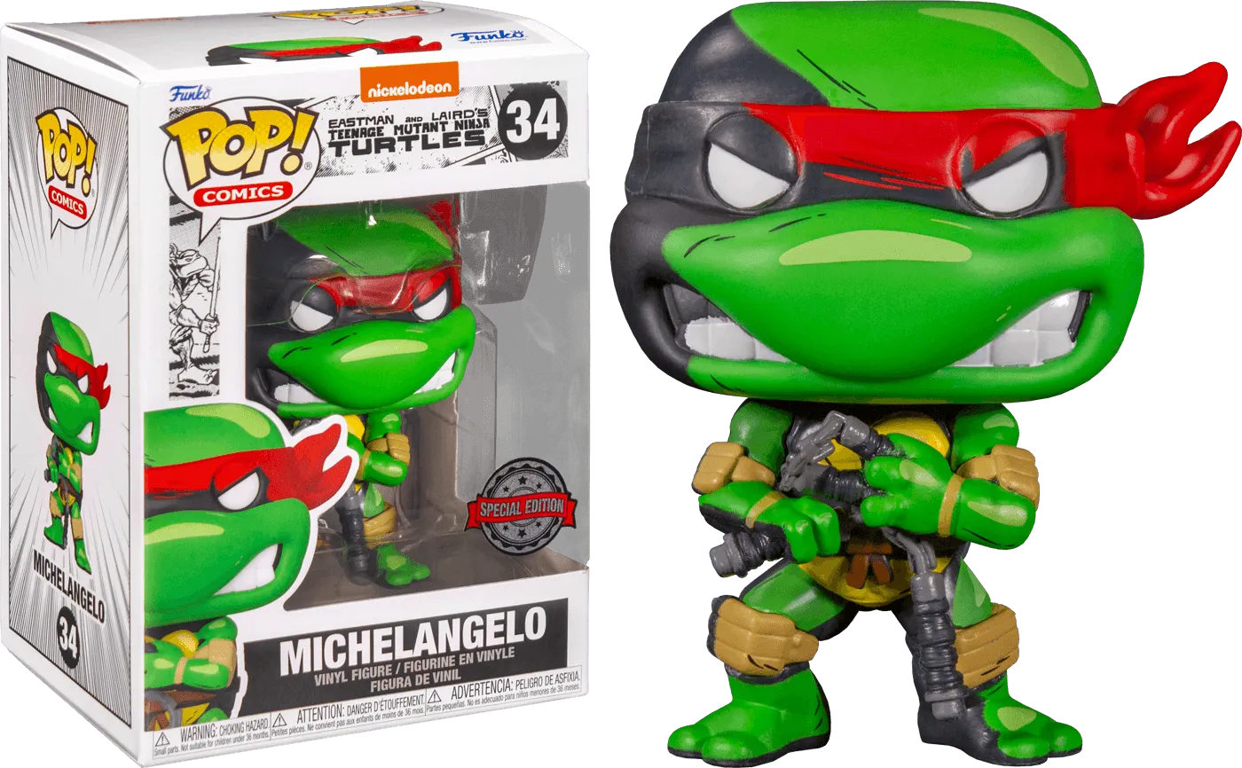 FUN60653CASE Teenage Mutant Ninja Turtles (Comic) - Michelangelo US Exclusive Pop! Vinyl - Chase Case - Funko - Titan Pop Culture