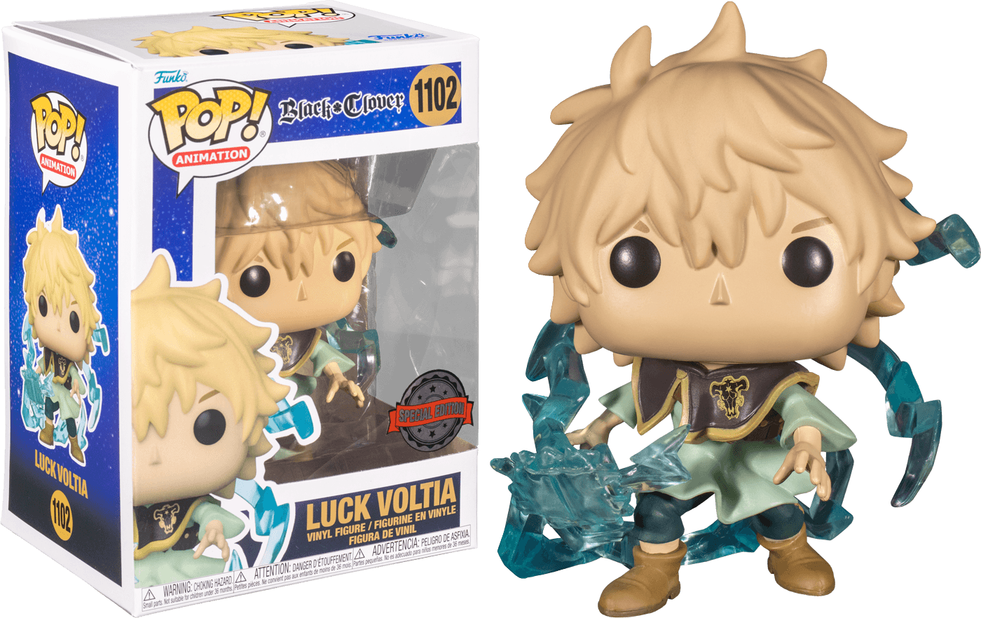 FUN60707 Black Clover - Luck Voltia (With Chase) US Exclusive Pop! Vinyl [RS] - Funko TBA - Titan Pop Culture